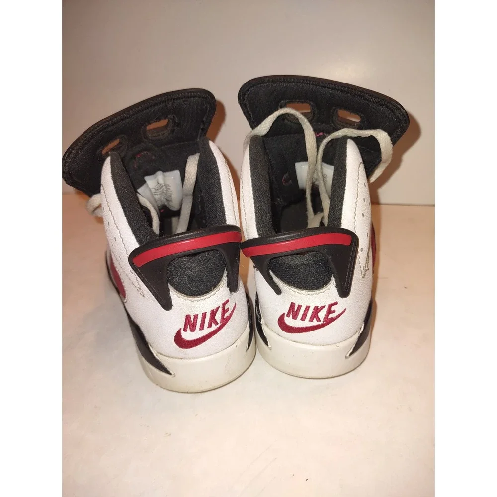 Nike Air Jordan 6 Retro Shoes Size 11c Carmine Red Sneakers Mud Top 384666-106